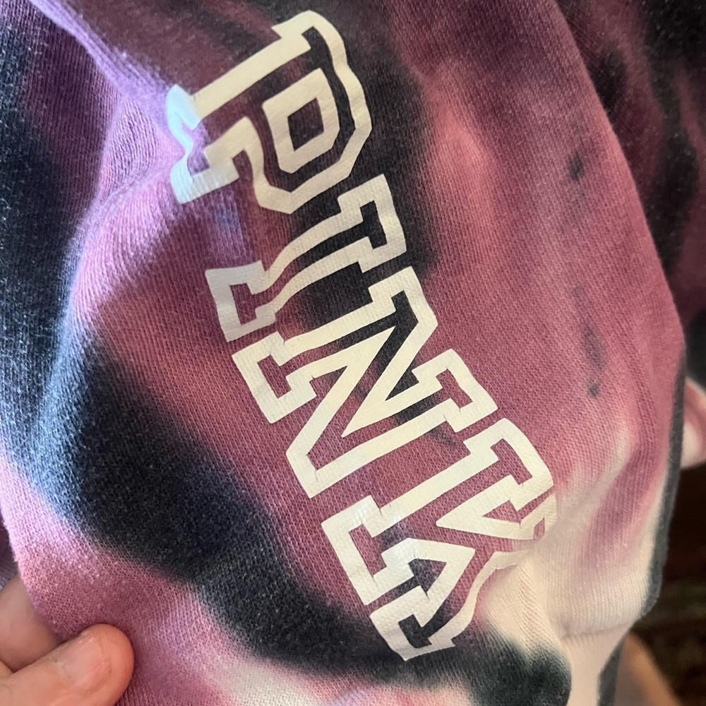 PINK Tie-Dye Logo Tee - Purple, Black & White Victoria’s Secret